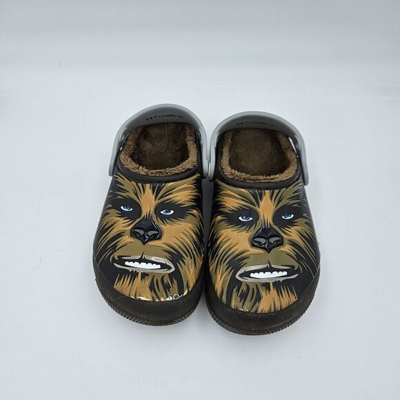 Chewbacca Crocs Star Wars Size 12 C12 Fuzzy Kids youth Lucas Films Slip On - Picture 2 of 7